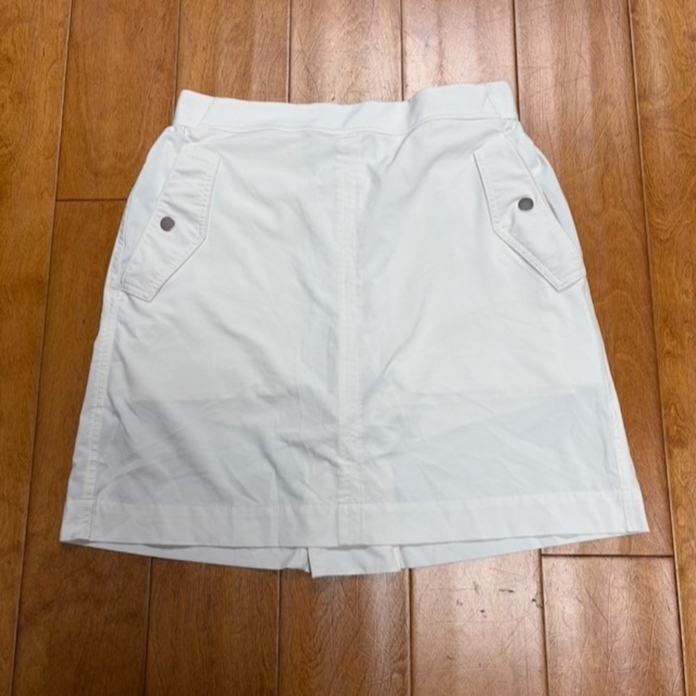 Athleta Vienna Cargo Skort Womens 8 White Built In Shorts Golf Tennis